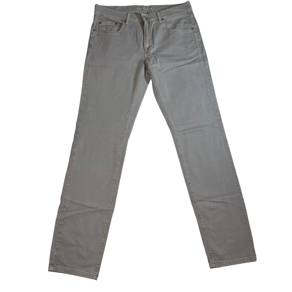 Mott & Bow Slim Jeans Mens 34x34 Gray Stretch‎ Denim 98% Cotton 5 Pocket